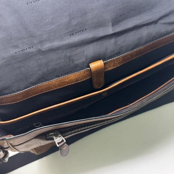 Coach Brown Metropolitan Leather Briefcase Messenger Bag - Vintage - Picture 3 of 14